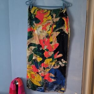 Beckford Silk UK Hand Rolled 100% Silk Multicolor Scarf